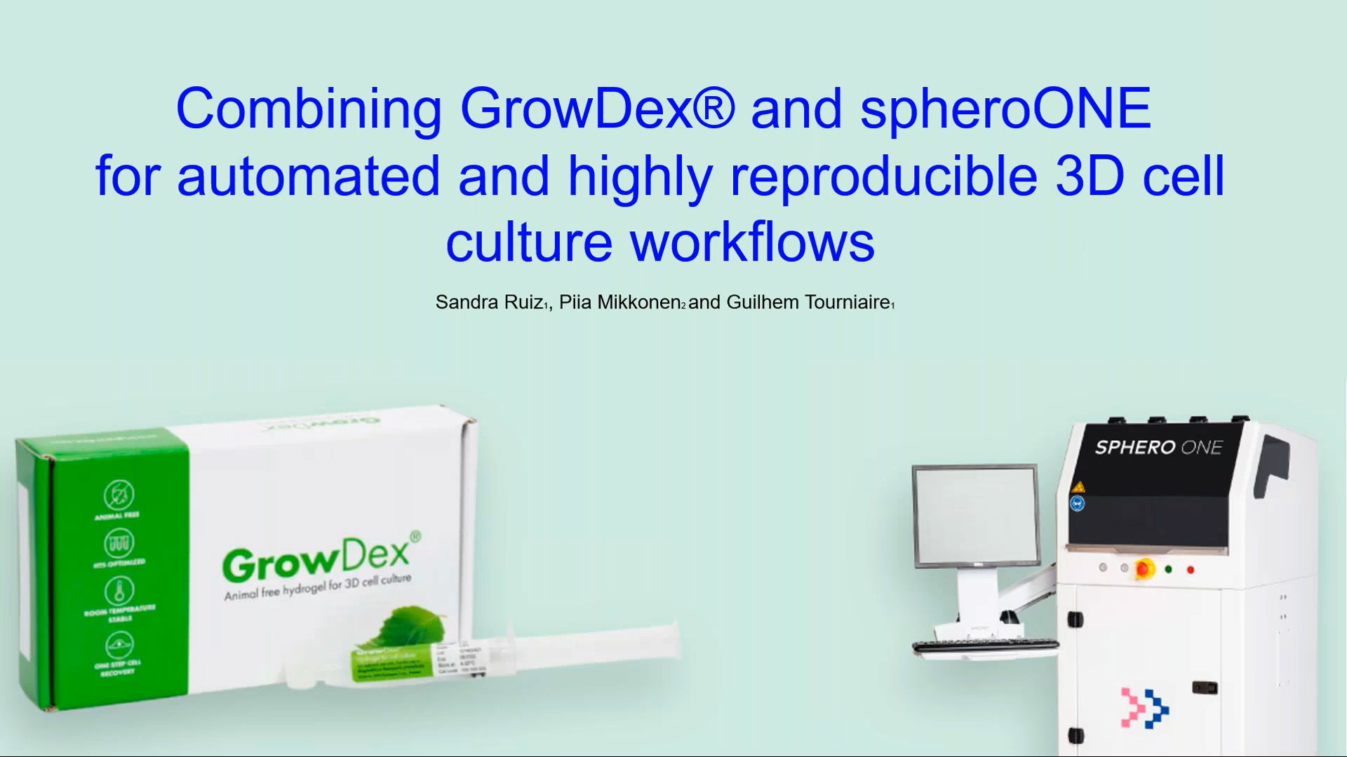 Part Growdex And Spheroone For Automated And Reproducible D Cell